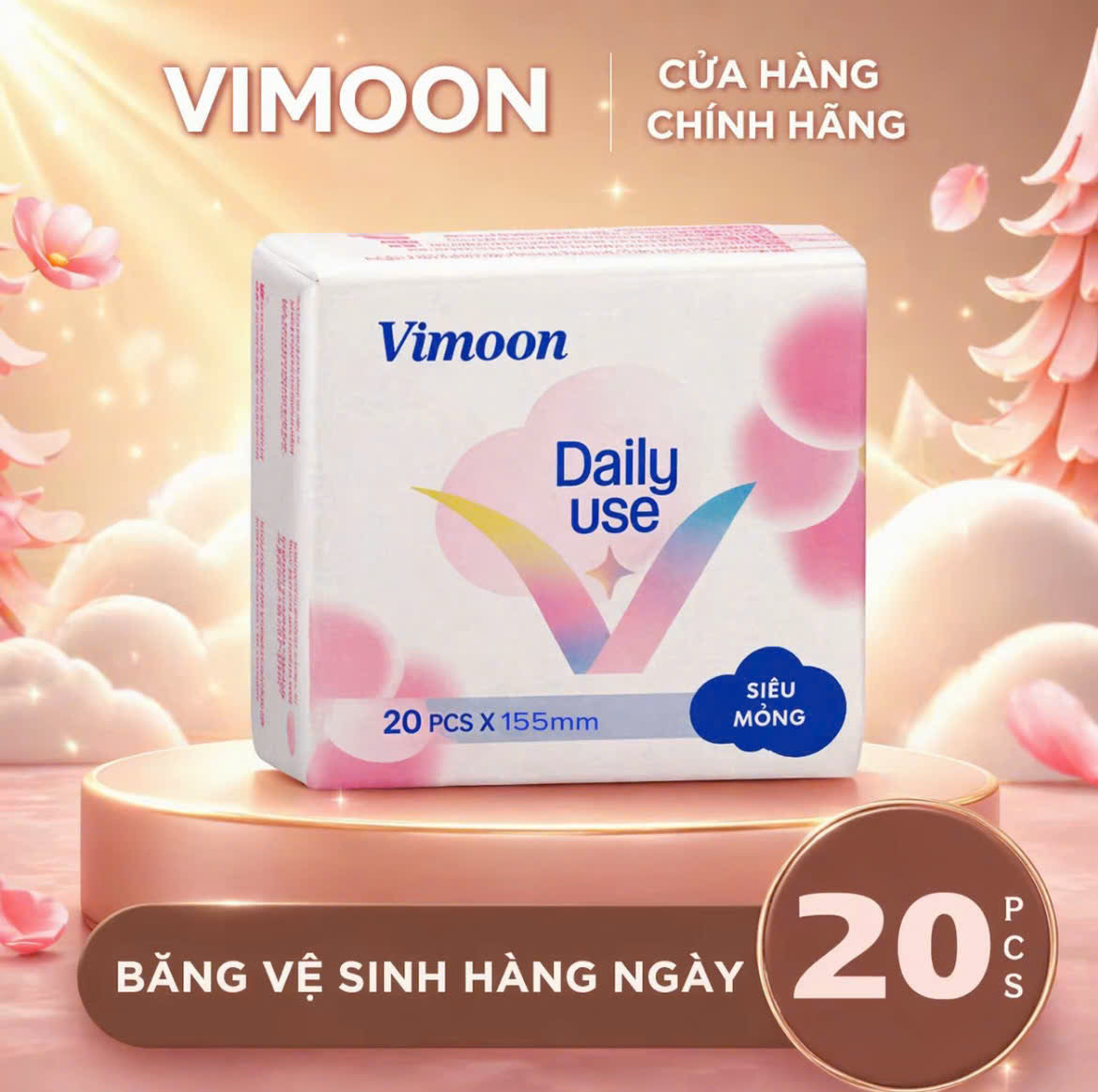 [COMBO 5 GÓI 100 MIẾNG) BĂNG VỆ SINH VIMOON HẰNG NGÀY