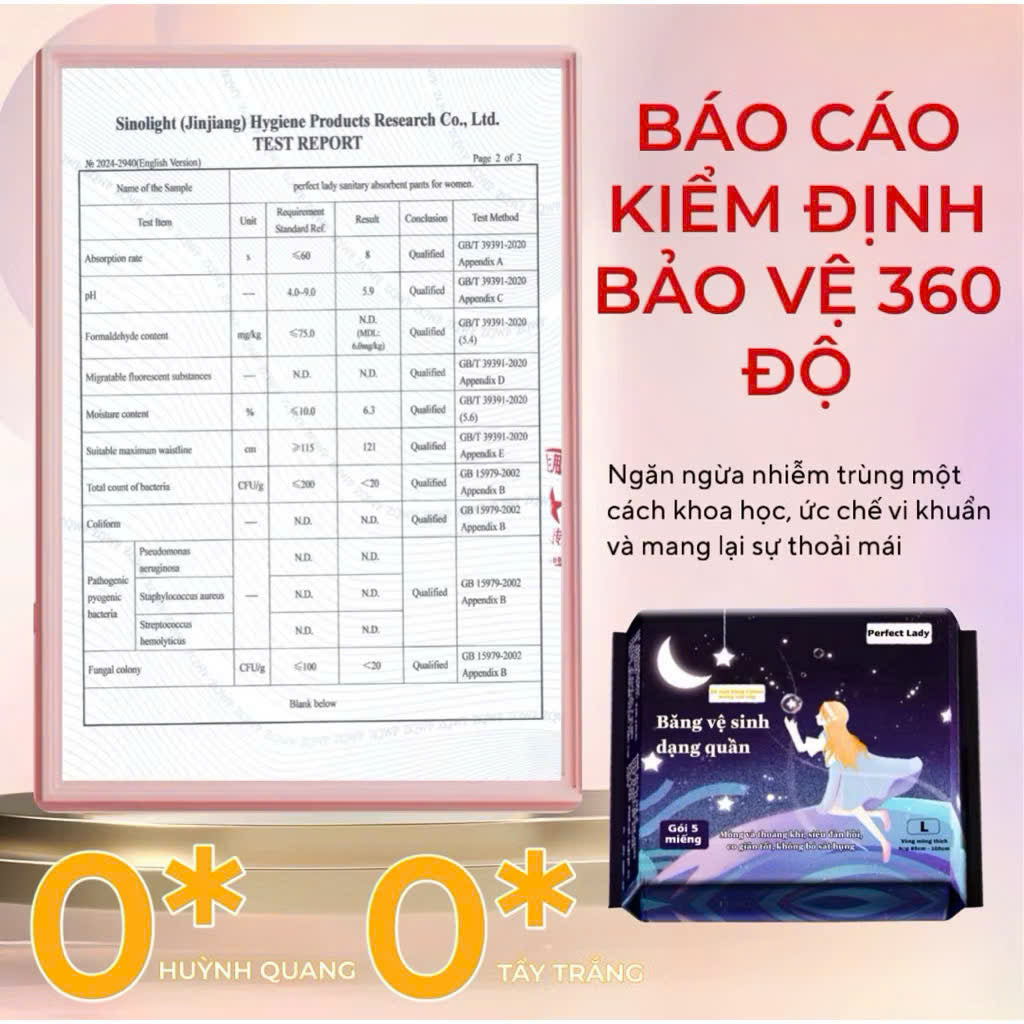 [MUA 3 TẶNG 3] Băng Vệ Sinh Dạng Quần PERFECT LADY (Gồm 30 Miếng) mềm mại, thấm hút tốt, không lộ viền, dùng ngày và đêm