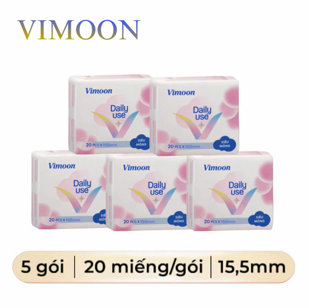 [COMBO 5 GÓI 100 MIẾNG) BĂNG VỆ SINH VIMOON HẰNG NGÀY