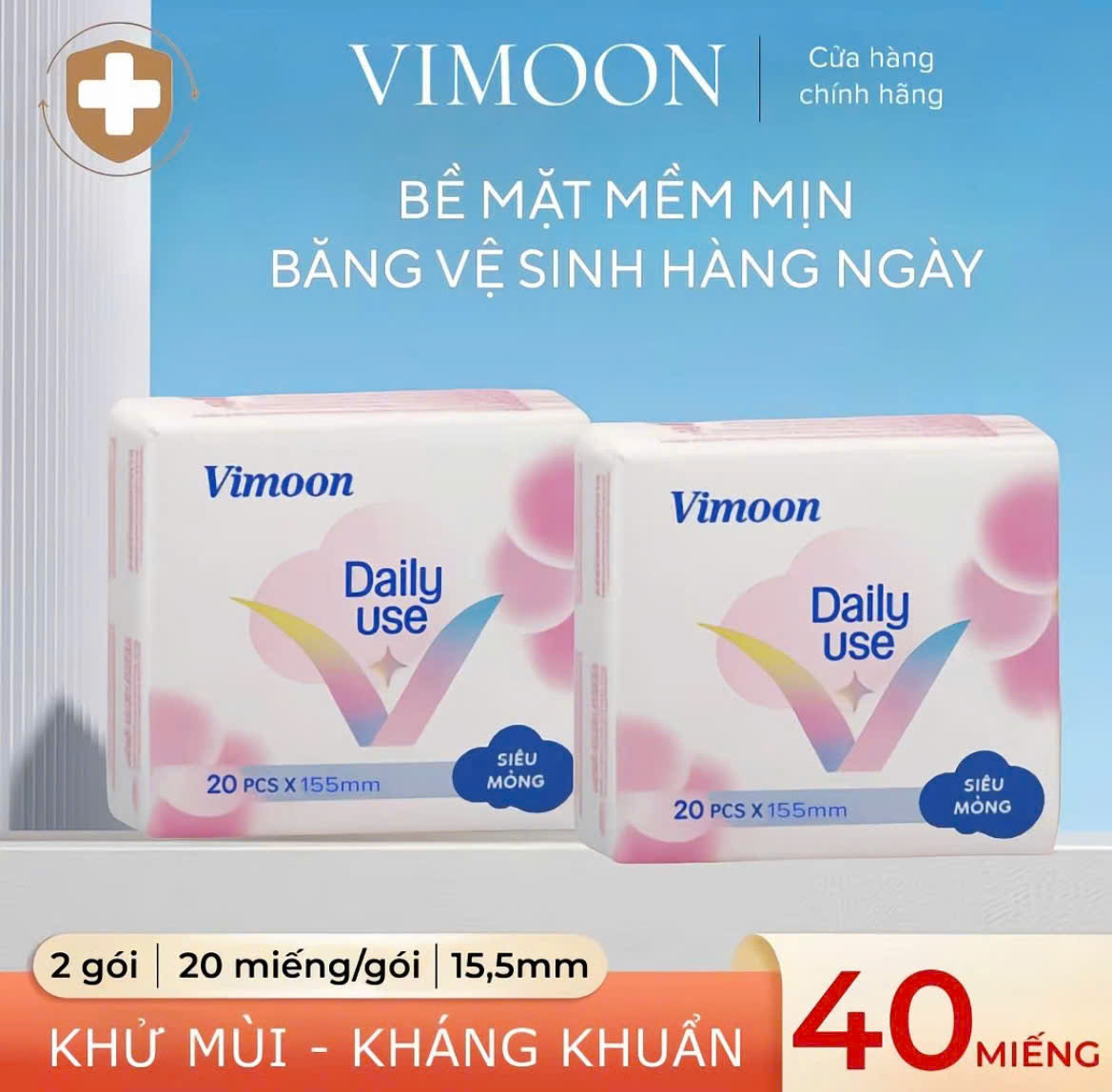 [COMBO 5 GÓI 100 MIẾNG) BĂNG VỆ SINH VIMOON HẰNG NGÀY
